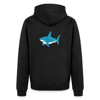 Requin - Veste à capuche bio Premium Unisexe - noir - Dos - Nico (187cm)