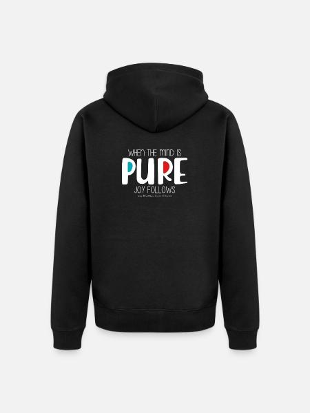 Pure - Unisex Premium Organic Zip Hoodie - black
