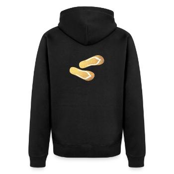 pantoufles tongs or glamping plage de luxe - Veste à capuche bio Premium Unisexe - noir - Dos - Nico (187cm)