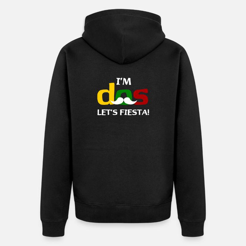 Je suis Dos Let’s Fiesta - Veste à capuche bio Premium Unisexe - noir