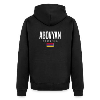 Abovyan, Arménie - Veste à capuche bio Premium Unisexe - noir - Dos - Nico (187cm)