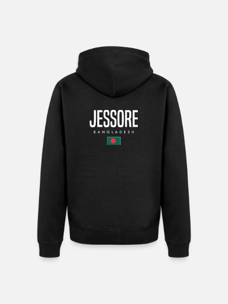 Jessore Bangladesh - Unisex Premium Organic Zip Hoodie - black