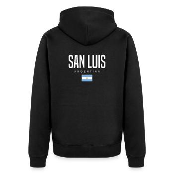 San Luis Argentina Argentinian - Unisex Premium Organic Zip Hoodie - black - Back - Nico (187cm)