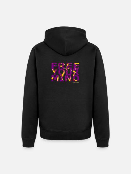 Free Your Mind - Unisex Premium Organic Zip Hoodie - black