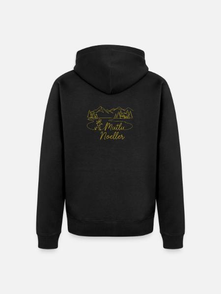 Mutlu Noeller Winterlandschaft weihnachtlich - Unisex Premium Bio Zip Hoodie - Schwarz