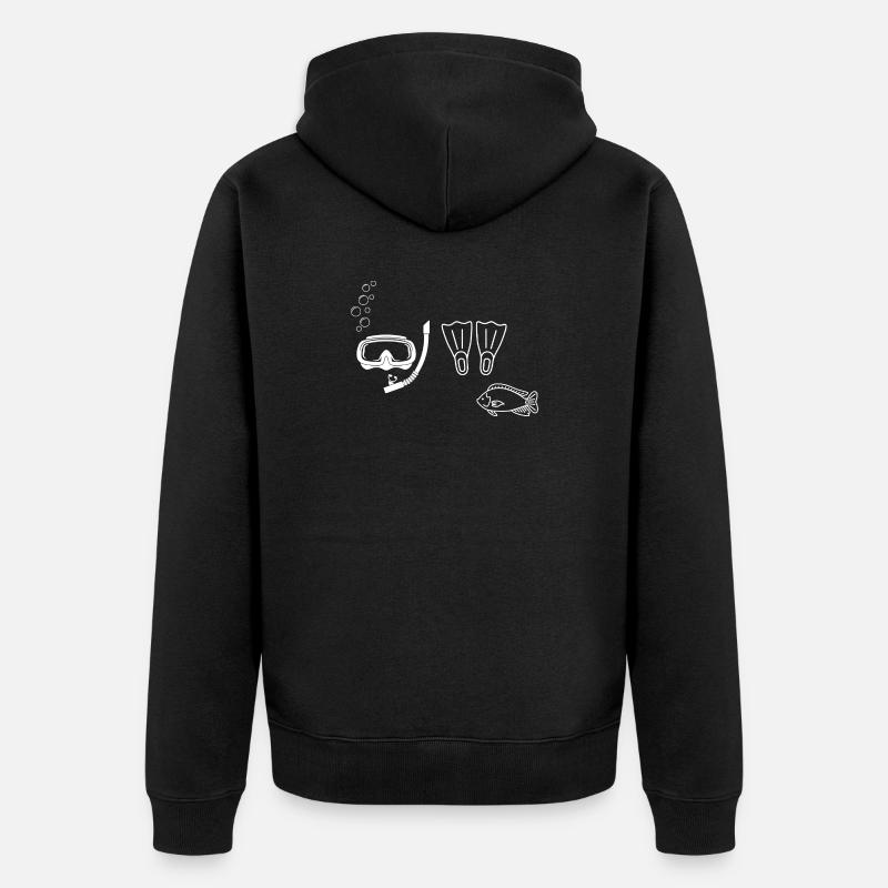 Tauchen – Geschenkidee - Unisex Premium Bio Zip Hoodie - Schwarz
