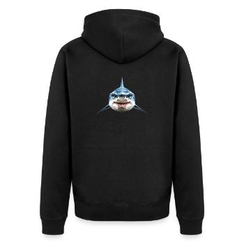 Requin Requin tigre Plongeur Requins mignons Grand requin blanc - Veste à capuche bio Premium Unisexe - noir - Dos - Nico (187cm)