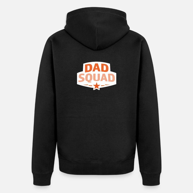 Papa-Squad - Unisex Premium Bio Zip Hoodie - Schwarz