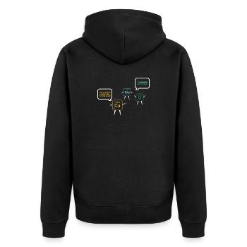 Chemielehrer Chemie Chemiker - Unisex Premium Bio Zip Hoodie - Schwarz - Hinten - Nico (187cm)