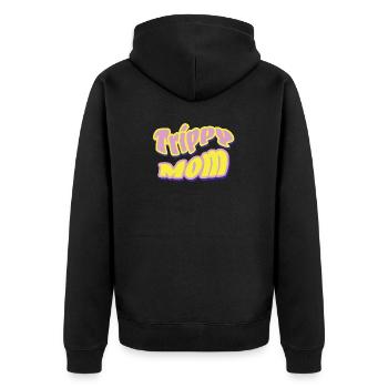 Trippy Mom Rock Psychédélique - Veste à capuche bio Premium Unisexe - noir - Dos - Nico (187cm)