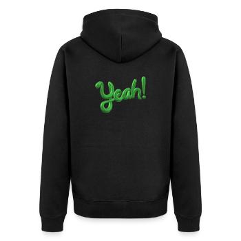 ✅ yes I'm motivated! Yes Function Design - Unisex Premium Organic Zip Hoodie - black - Back - Nico (187cm)