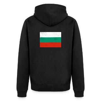 Drapeau de la Bulgarie - Veste à capuche bio Premium Unisexe - noir - Dos - Nico (187cm)