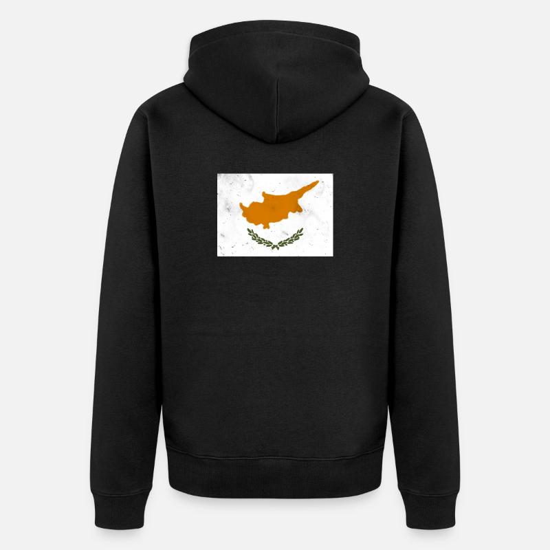 Drapeau de Chypre - Veste à capuche bio Premium Unisexe - noir