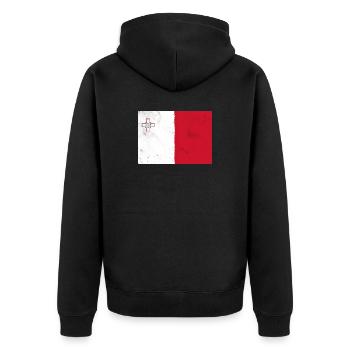 Drapeau de Malte - Veste à capuche bio Premium Unisexe - noir - Dos - Nico (187cm)