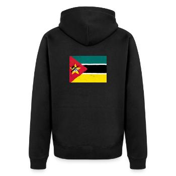 Drapeau du Mozambique - Veste à capuche bio Premium Unisexe - noir - Dos - Nico (187cm)