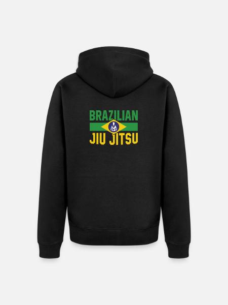 Martial Arts Funny Brazilian Jiu-Jitsu BJJ - Unisex Premium Organic Zip Hoodie - black