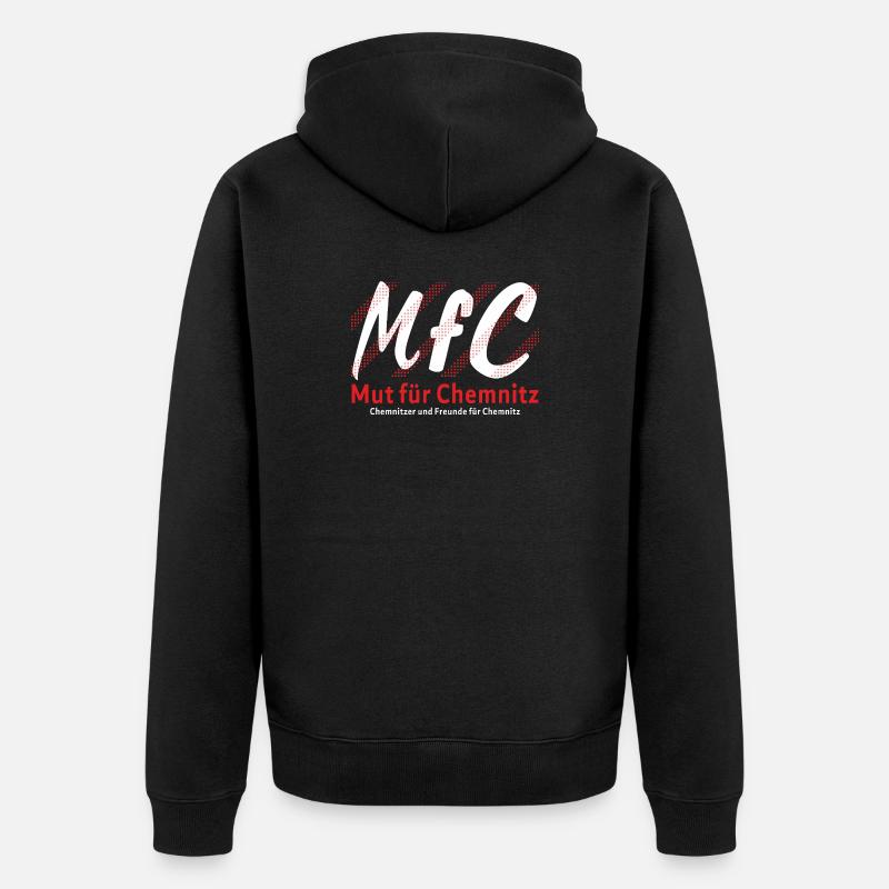 Chemnitz Courage pour Chemnitz - Veste à capuche bio Premium Unisexe - noir