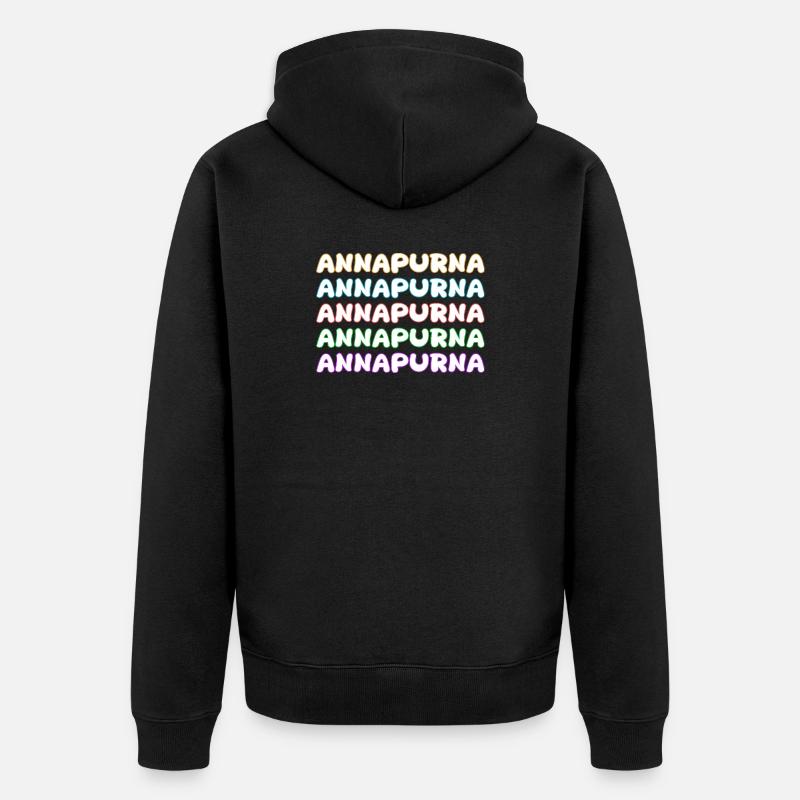 Escalade de l’Annapurna - Veste à capuche bio Premium Unisexe - noir