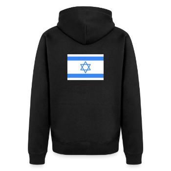 Drapeau d’Israël - Veste à capuche bio Premium Unisexe - noir - Dos - Nico (187cm)