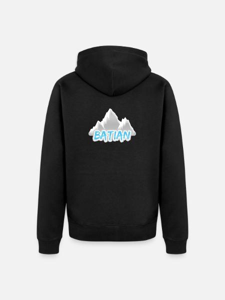 Batian - Unisex Premium Bio Zip Hoodie - Schwarz