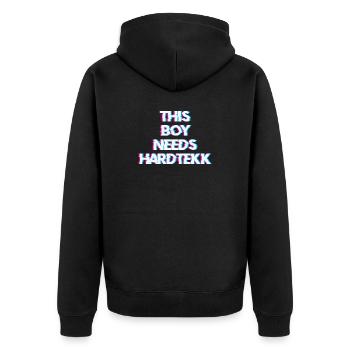 Hardtekk Tekk - Veste à capuche bio Premium Unisexe - noir - Dos - Nico (187cm)