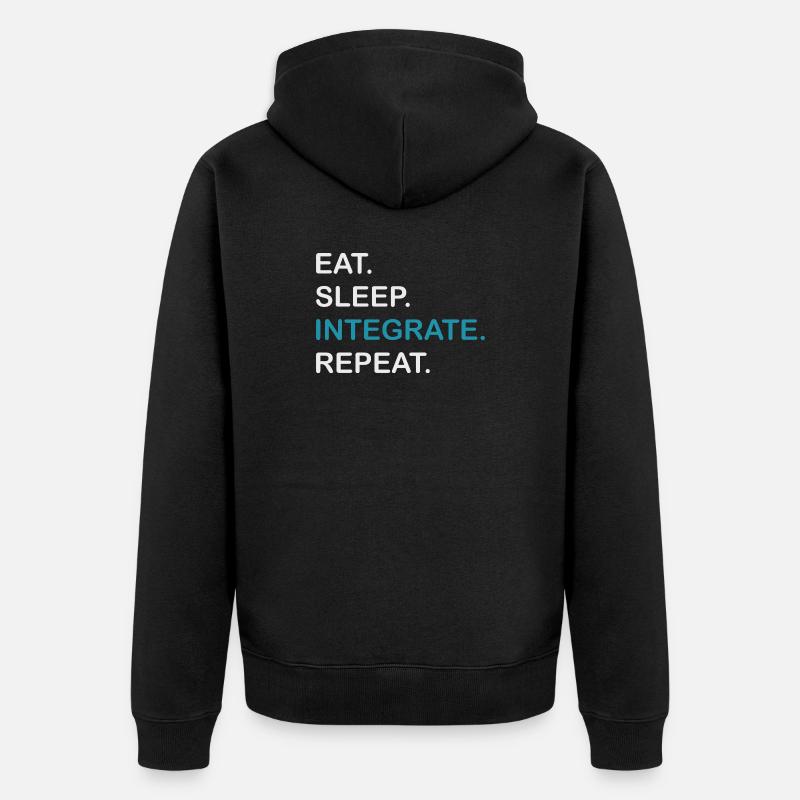 Integrate Repeat HPLC Performance Chromatography - Unisex Premium Bio Zip Hoodie - Schwarz