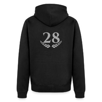 28 - Veste à capuche bio Premium Unisexe - noir - Dos - Nico (187cm)