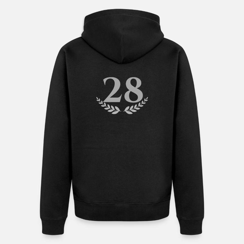 28 - Veste à capuche bio Premium Unisexe - noir