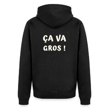 ÇA va gros ! - Veste à capuche bio Premium Unisexe - noir - Dos - Nico (187cm)