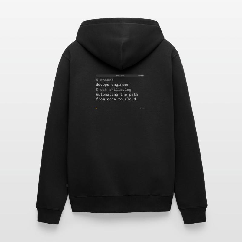 DevOps Engineer Terminal - IT Design Unisex Premium Bio Zip Hoodie