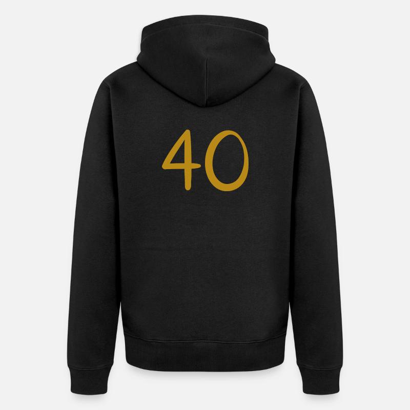 40 - Veste à capuche bio Premium Unisexe - noir