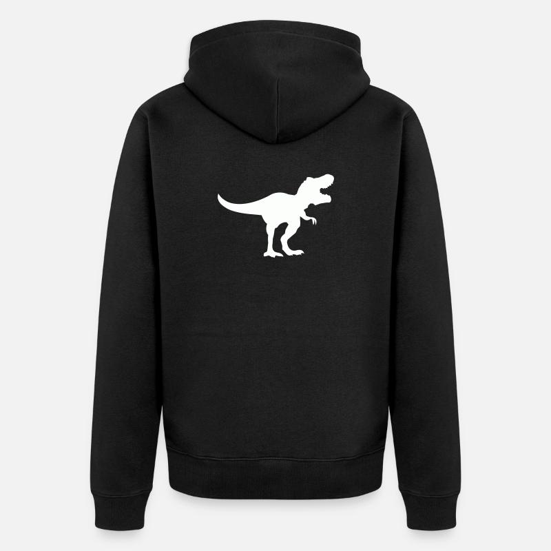 dinosaurier_trex - Veste à capuche bio Premium Unisexe - noir