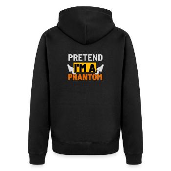 Fais comme si j’étais un Phantom Graphic - Veste à capuche bio Premium Unisexe - noir - Dos - Nico (187cm)