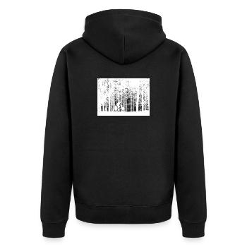 Liberté sur deux roues – cyclistes dans la forêt - Veste à capuche bio Premium Unisexe - noir - Dos - Nico (187cm)