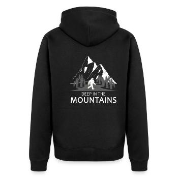 randonnée en montagne montagne-aventure alpine via ferrata - Veste à capuche bio Premium Unisexe - noir - Dos - Nico (187cm)