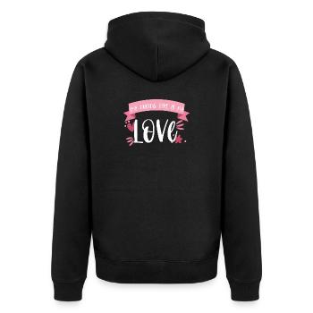 Rennrad Fahrrad Sport Radsport Geschenk - Unisex Premium Bio Zip Hoodie - Schwarz - Hinten - Nico (187cm)