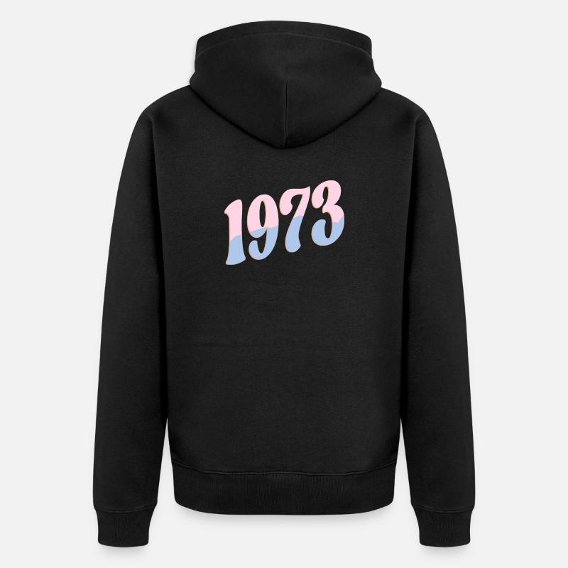 Cadeaux d’anniversaire 1973 Rétro - Veste à capuche bio Premium Unisexe - noir