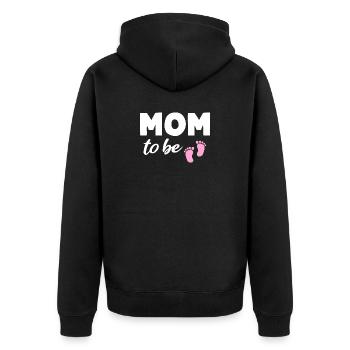 Maman en sera Fille Maman Grossesse Maman - Veste à capuche bio Premium Unisexe - noir - Dos - Nico (187cm)