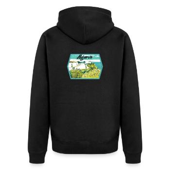 Algarve, Notre Dame da Rocha, Porches - Veste à capuche bio Premium Unisexe - noir - Dos - Nico (187cm)