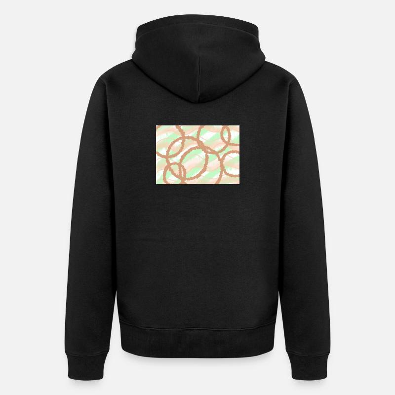 Fond de cercles bruns - Veste à capuche bio Premium Unisexe - noir