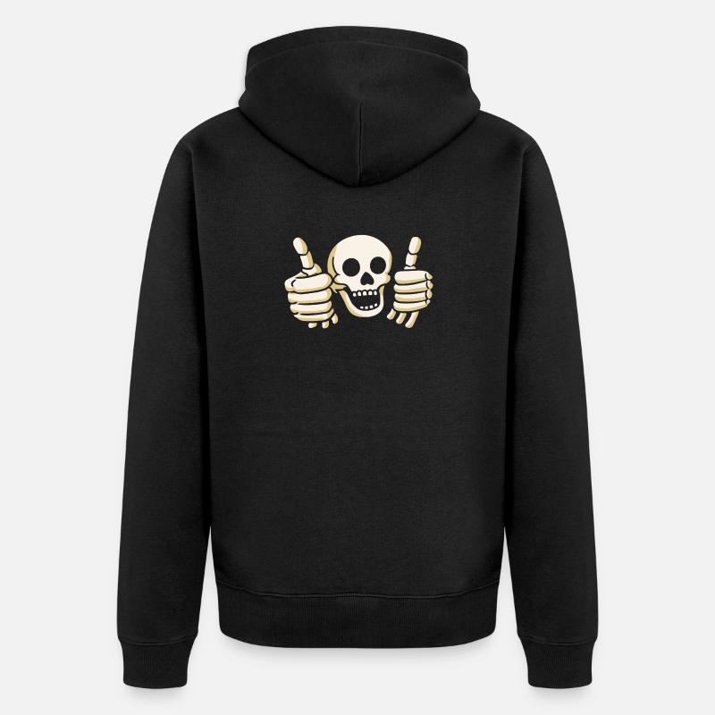 Crâne OKI - Veste à capuche bio Premium Unisexe - noir