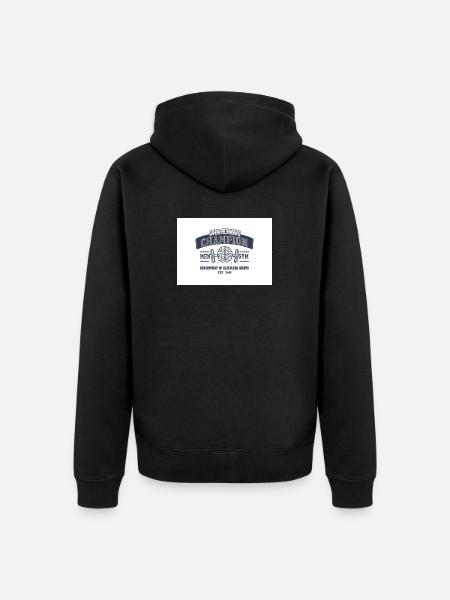 Overthinking Champion Fitnesswitz - Unisex Premium Bio Zip Hoodie - Schwarz