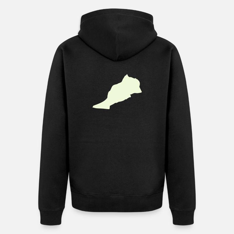 Marokko Morocco - Unisex Premium Bio Zip Hoodie - Schwarz