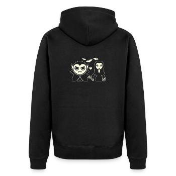 Vampire and Night Vampire - Unisex Premium Organic Zip Hoodie - black - Back - Nico (187cm)