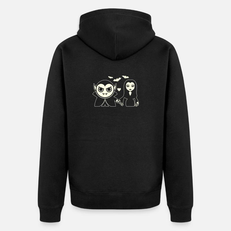 Vampire et Vampire de la Nuit - Veste à capuche bio Premium Unisexe - noir