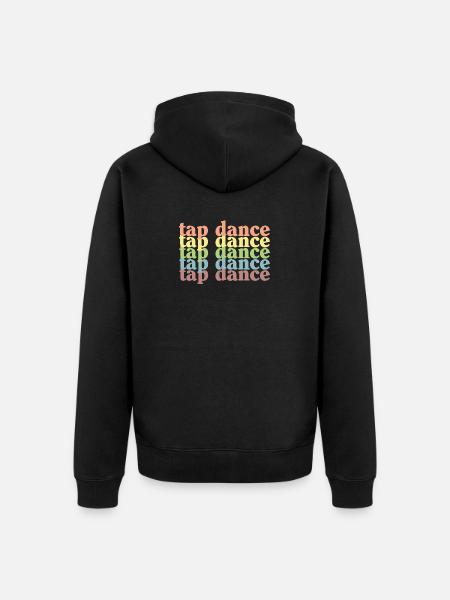 Tap Dance in Pastel Gradient - Unisex Premium Organic Zip Hoodie - black