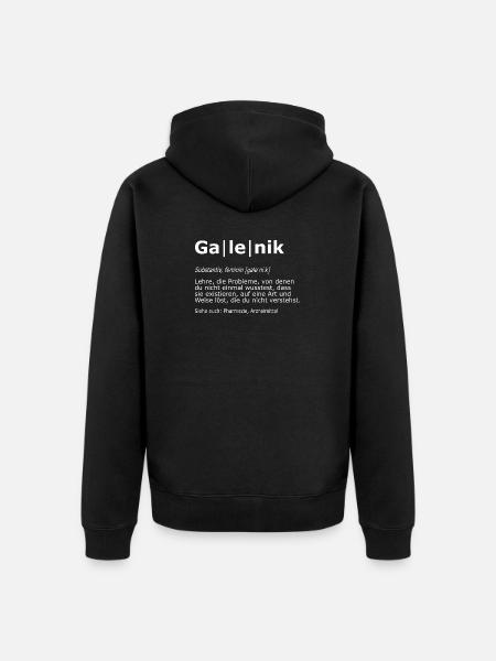 Galenics Pharmacy Pharmacy Pharmacy Definition - Unisex Premium Organic Zip Hoodie - black