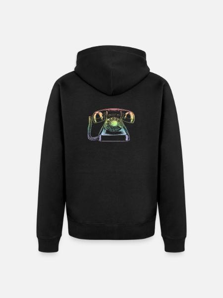 téléphone - Veste à capuche bio Premium Unisexe - noir