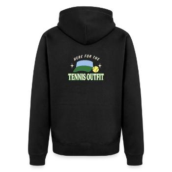 Club de tennis Tenniscore, uniquement sans adhésion - Veste à capuche bio Premium Unisexe - noir - Dos - Nico (187cm)
