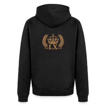 Jubilé de diamant anglais Queen - Veste à capuche bio Premium Unisexe - noir - Dos - Nico (187cm)